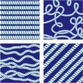 Set of Seamless nautical patterns on background Royalty Free Stock Photo