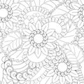 Set of seamless with openwork flowers in black and white color flower patterns on black backgrounds, sample for fabric and print