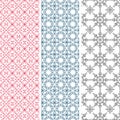 Set of seamless ornamental patterns in the eastern