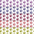Set of seamless pattern with cats footprints Royalty Free Stock Photo