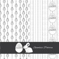 Set seamless pattern for Esstern. Hand drawn design for wrapping