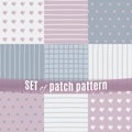 Set of seamless pattern with patchs