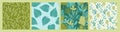 Set of seamless patterns with abstract leaves. Modern design for paper, cover, fabric, interior decor and other Royalty Free Stock Photo