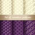 Set of seamless patterns 2 Royalty Free Stock Photo