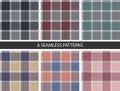 6 Set of seamless patterns fabric