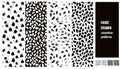 Set of seamless patterns. Fur texture or animal skin patterns. Royalty Free Stock Photo