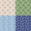 set of seamless patterns with geometric knight swords for wall wallpaper and toy packaging. Ornament for decoration and printing Royalty Free Stock Photo