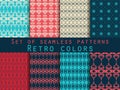 Set of seamless patterns. Geometric seamless pattern. Retro colo Royalty Free Stock Photo