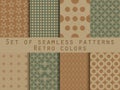 Set of seamless patterns. Geometric seamless pattern. Retro colo Royalty Free Stock Photo