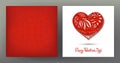 Set of seamless patterns and greeting cards for Valentine`s Day Royalty Free Stock Photo