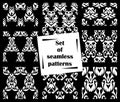 Set of 8 seamless patterns. Patchwork design Royalty Free Stock Photo
