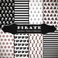 Set of seamless patterns with pirates