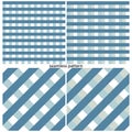 Set of seamless patterns of strips and squares. Royalty Free Stock Photo