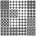 Set of seamless patterns texture monochrome