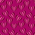 A set of seamless patterns for Valentine's Day measuring 1000 by 1000 pixels with hearts, pink and red colors. Royalty Free Stock Photo