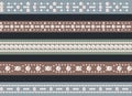 Set of seamless pearl borders