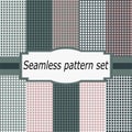 A set of seamless plaid patterns. Vector geometric background Royalty Free Stock Photo