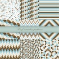 Set of seamless retro patterns. Vector Royalty Free Stock Photo