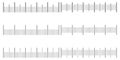 Set is a seamless scale for an analog meter, vector template scales in units of millimeter, centimeter, mm, cm