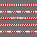 Set of seamless signal tape borders for quarantine coronavirus design