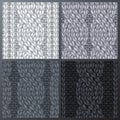 Set of Seamless Six-Stitch Cable Stitch Patterns. Royalty Free Stock Photo
