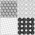 Set of seamless sports patterns. The texture of volleyballs, in