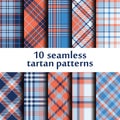 Set of seamless tartan pattern