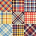 Set of seamless tartan patterns