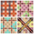 Set of seamless tartan patterns