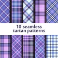 Set of seamless tartan patterns