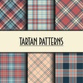 Set of seamless tartan patterns