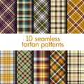 Set of seamless tartan patterns