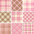 Set of seamless tartan patterns