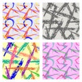 Set of seamless vector abstract patterns. Royalty Free Stock Photo