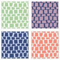 Set of seamless vector patterns. Geometric endless background. Graphic illustration. Royalty Free Stock Photo