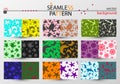 Set of seamless vector patterns in marine style Royalty Free Stock Photo