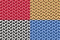 Set of seamless vector scales patterns