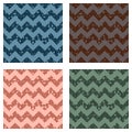 Set of seamless vector striped patterns with crankle. geometric background with zigzag. Royalty Free Stock Photo