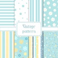 Set of seamless vintage patterns Royalty Free Stock Photo