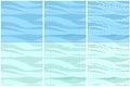 Set of seamless water patterns in 3 steps.