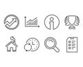 Search, Audit and Winner icons. Graph, Update time and Checklist signs.