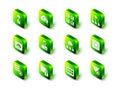 Set Search cloud computing, Hierarchy organogram chart, Folder tree, Processor with CPU, Filter setting, Cloud Royalty Free Stock Photo