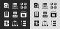 Set Search concept with folder, Server, Data, Web Hosting, Hierarchy organogram chart, Folder tree, report and icon Royalty Free Stock Photo