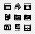 Set Search engine, Processor, Software, Programming language syntax, Books about programming, MySQL code, Clipboard with