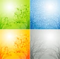 Set of Seasons backgrounds Royalty Free Stock Photo
