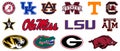 Set of SEC teams logos