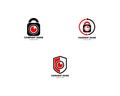 Set of Secure Camera Logo Template Design Vector