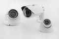 Set of security cameras Royalty Free Stock Photo