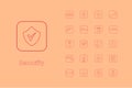 Set of security simple icons Royalty Free Stock Photo