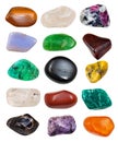 Set of semi-precious stones Royalty Free Stock Photo
